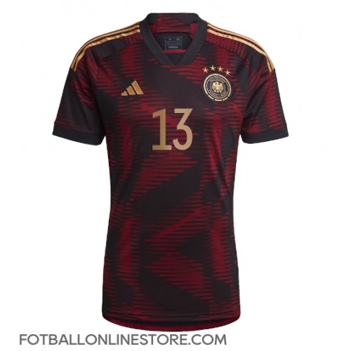 Billige Tyskland Thomas Muller #13 Bortetrøye VM 2022 Kortermet